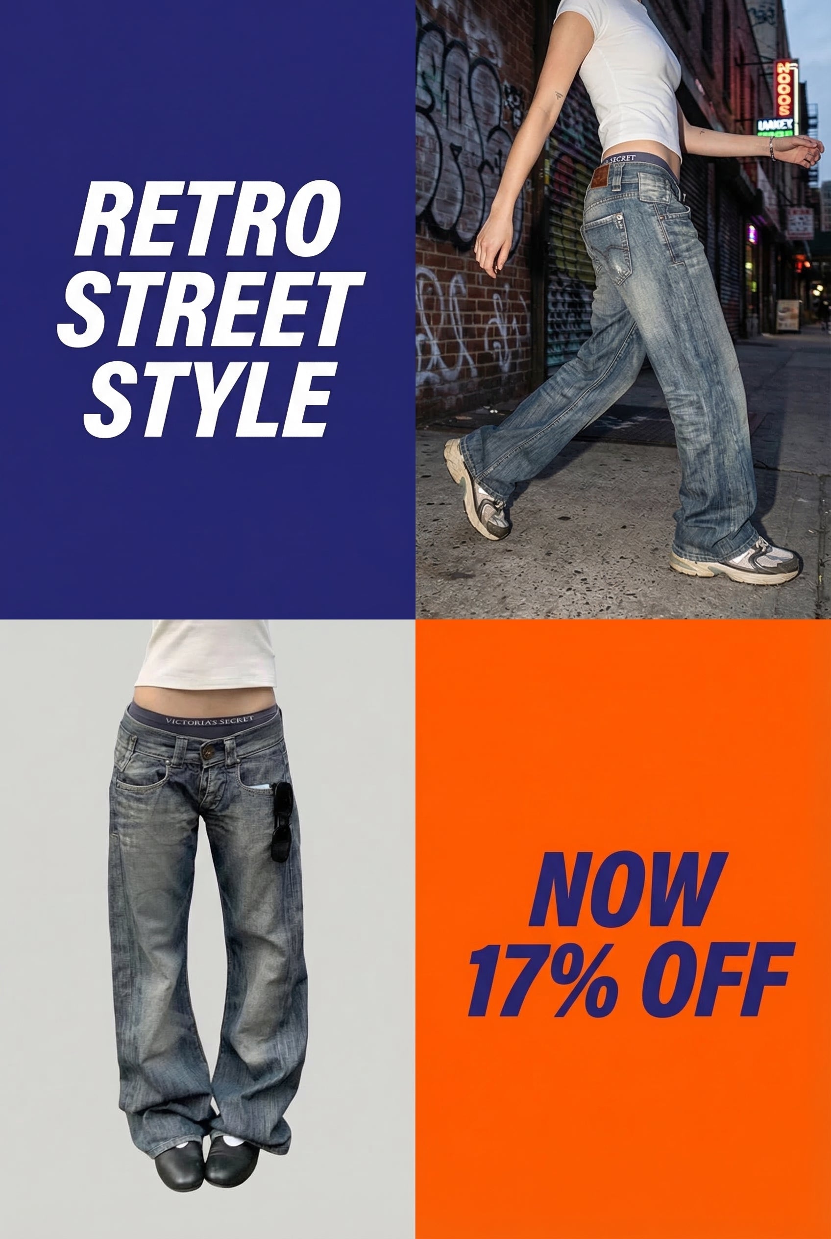 American Retro Washed Low Waist Jeans Women's Loose Straight Jeans Pants Street Winter Fashion Denim Pants