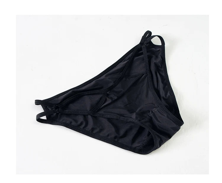 Ladies Striped Ice Silk Underpants Sexy Hollow Out Women's Underwear Embroidery Lace Knickers Seamless Wrap Buttocks Briefs