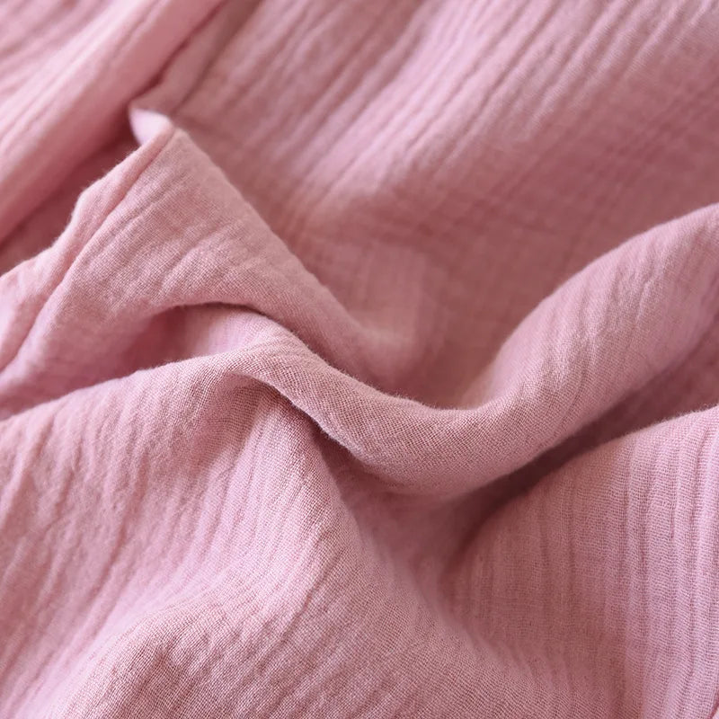 100% Cotton Pajamas Sleep Bottoms Spring Women's Loose Leggings New Casual Slim Home Pants Elastic Waist Solid Thin Sleepwear