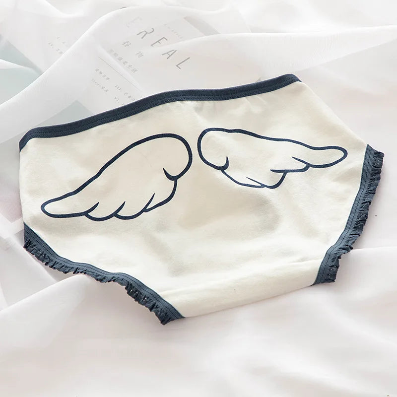 New Japanese Style Cotton Underwear Sexy Lace Panties Fashion Comfort Briefs Mid Waist Seamless Girl Underpants Female Lingerie