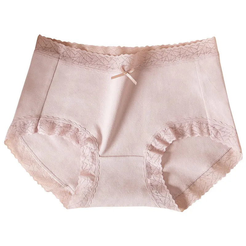 5Pcs Women's Cotton Panties Breathable Lingerie Cute Young Girls Briefs Sexy Underpants Mid Waist Solid Panty Female Underwear