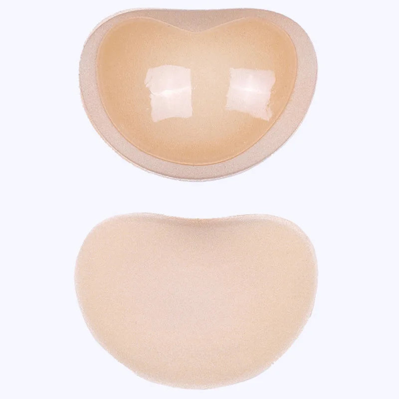 1 Pair Silicone Chest Stickers Bikini Push Up Sponge Bra Pad Breathable Insert Silicone Pads for Swimsuit Padding Accessories