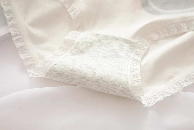 New Japanese Style Cotton Underwear Sexy Lace Panties Fashion Comfort Briefs Mid Waist Seamless Girl Underpants Female Lingerie