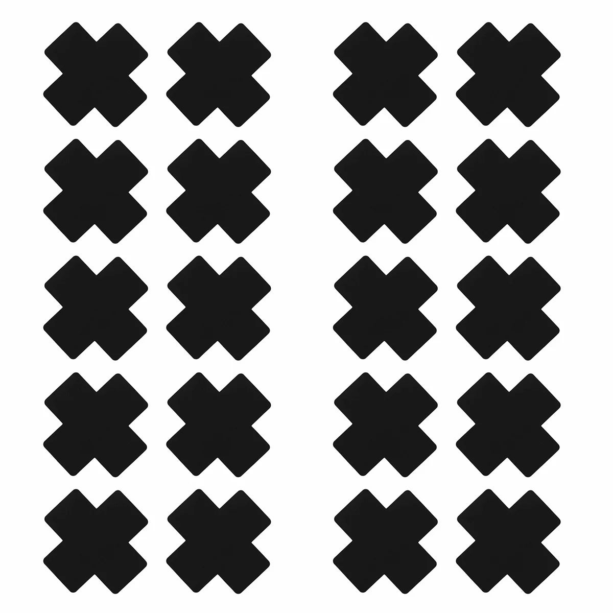 US STOCK 20pcs Black Women Cross Shape Self-Adhesive Disposable Satin Nipple Cover Breast Pasties Stickers for strapless Clothes