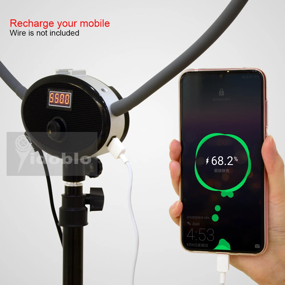 360° LED Light Double-Arm Fill Light  50W/80W 3000-6000K Photography Studio Kit Adjustable Light Suit for YouTube Makeup Video