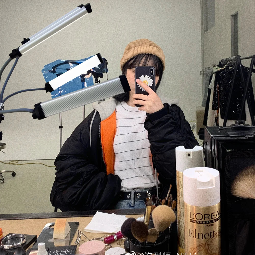 360° LED Light Double-Arm Fill Light  50W/80W 3000-6000K Photography Studio Kit Adjustable Light Suit for YouTube Makeup Video