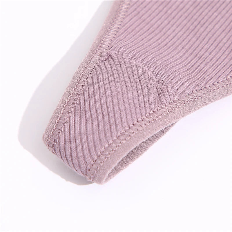3PCS Cotton Women Thongs Panties Sexy Low Waist Cotton Briefs Female T-Back G-string Girls M-XL Intimate Lingerie