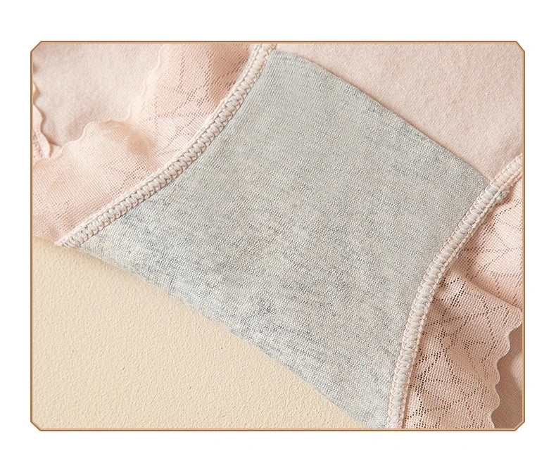 5Pcs Women's Cotton Panties Breathable Lingerie Cute Young Girls Briefs Sexy Underpants Mid Waist Solid Panty Female Underwear