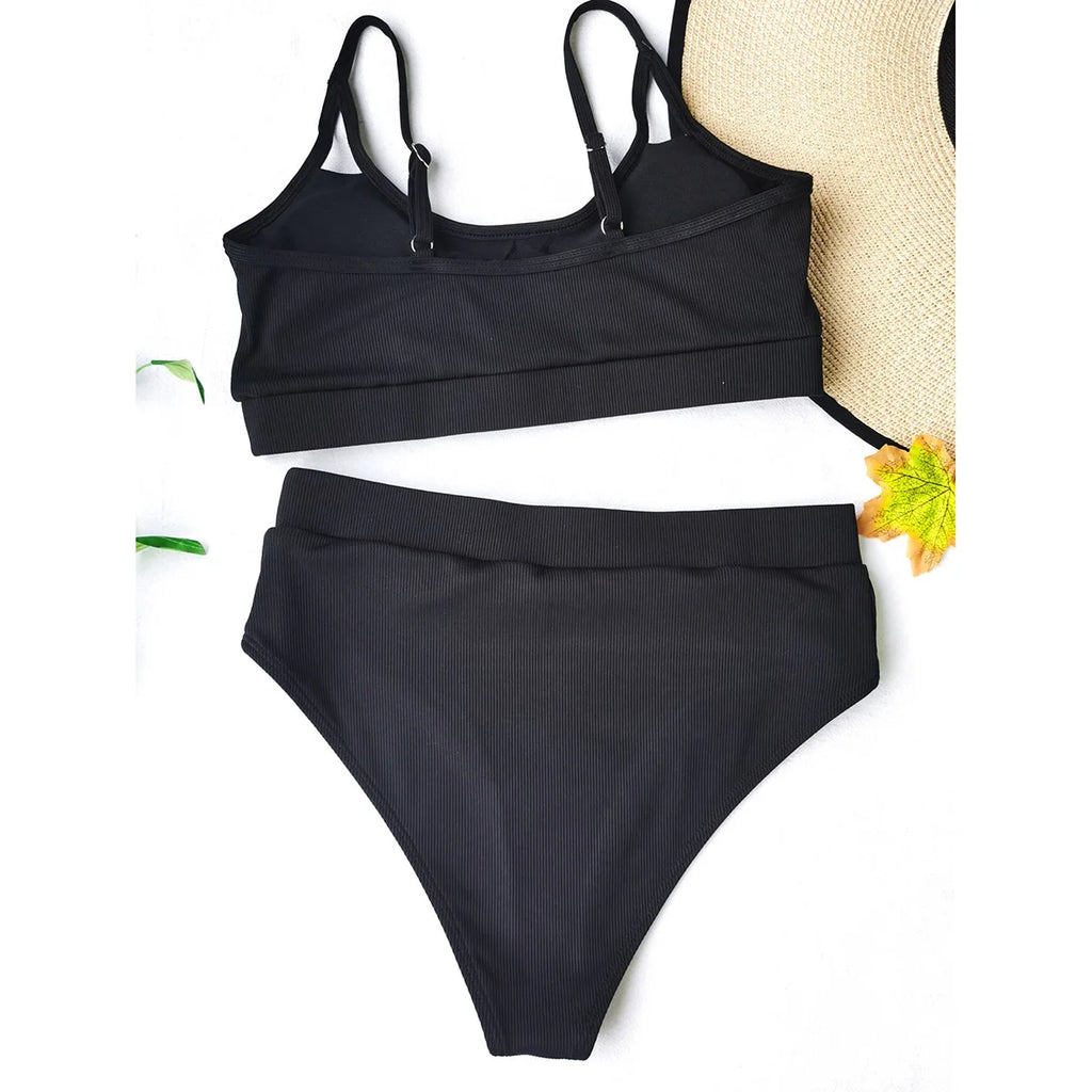 Push Up Swimsuit Female Patchwork Swimwear For Women Bathing Suit High Waist Bikini Set Sport Wear Swimming Suit Sexy Bikini