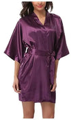 Satin Robe Female Intimate Lingerie Sleepwear Silky Bridal Wedding Gift Casual Kimono Bathrobe Gown Nightgown Sexy Nightwear