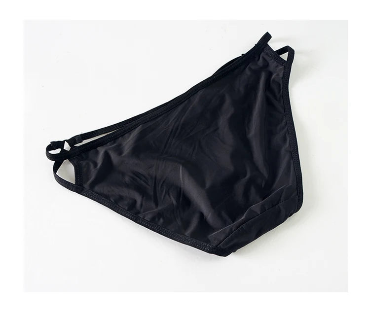 Ladies Striped Ice Silk Underpants Sexy Hollow Out Women's Underwear Embroidery Lace Knickers Seamless Wrap Buttocks Briefs