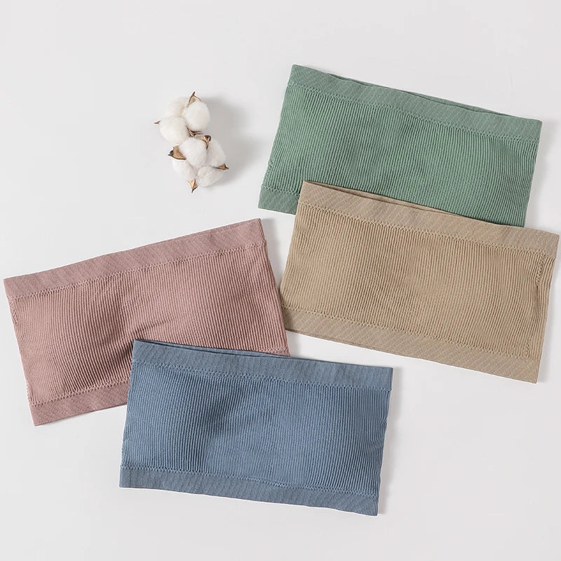 Women's Tube Tops Strapless Bra Removable Padded Wireless Seamless Top Invisible Bandeau Bra Sexy Lingerie Female Top Tanks