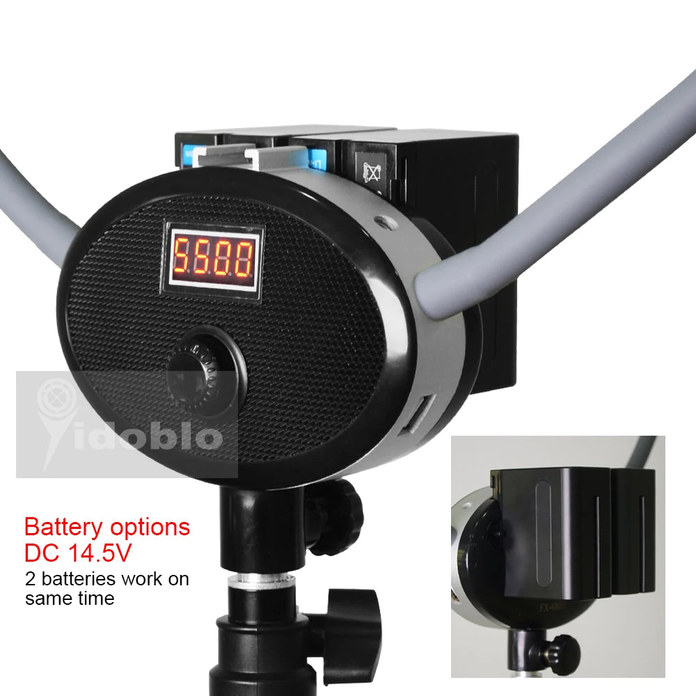 360° LED Light Double-Arm Fill Light  50W/80W 3000-6000K Photography Studio Kit Adjustable Light Suit for YouTube Makeup Video