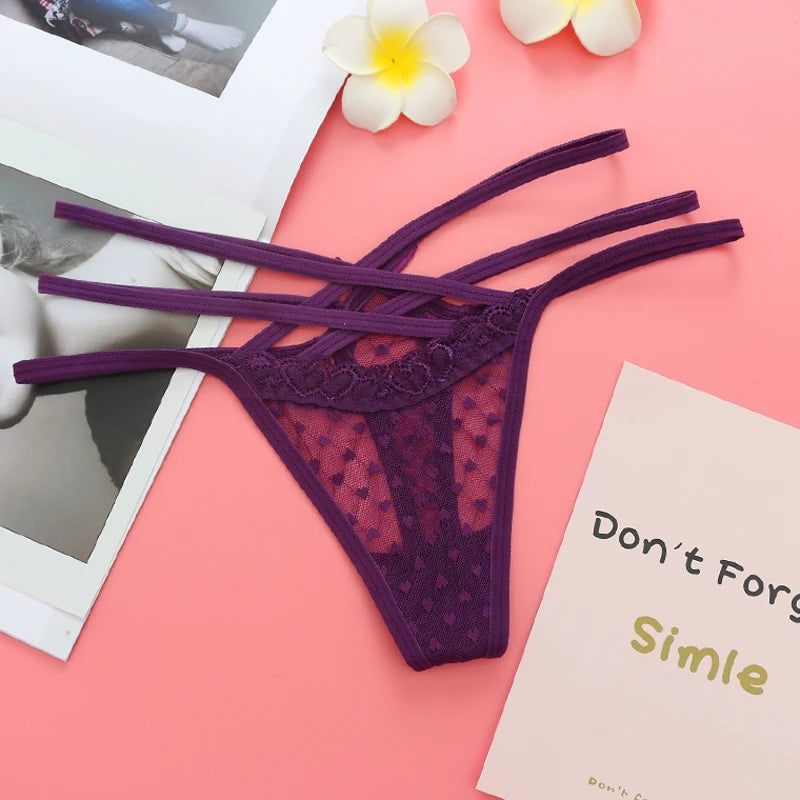 Hot Panties For Woman Underwear Sexy Lace G-string Thongs Female Panty Hollow Transparent Briefs Lingerie Sexy Underwear Women