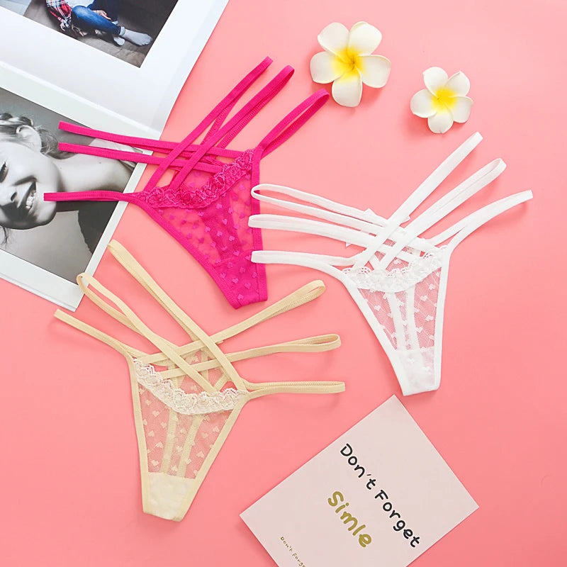Hot Panties For Woman Underwear Sexy Lace G-string Thongs Female Panty Hollow Transparent Briefs Lingerie Sexy Underwear Women