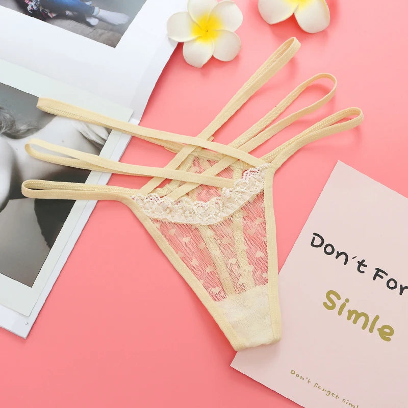 Hot Panties For Woman Underwear Sexy Lace G-string Thongs Female Panty Hollow Transparent Briefs Lingerie Sexy Underwear Women