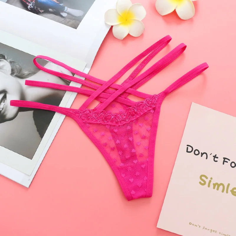 Hot Panties For Woman Underwear Sexy Lace G-string Thongs Female Panty Hollow Transparent Briefs Lingerie Sexy Underwear Women