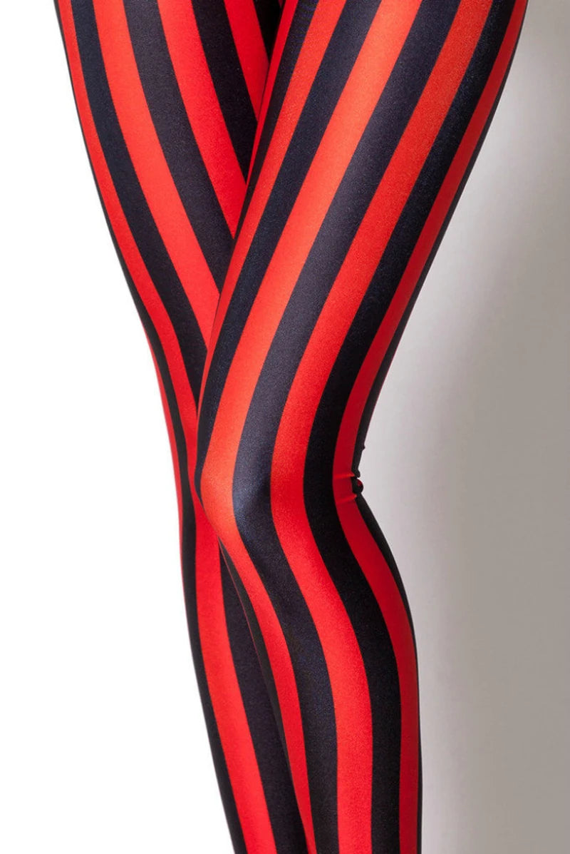 Women Stripe Leggings Slim Skinny Leggings White Black Red Rose Yellow Striped Spring Summer Running Gym Stretchy Pants Trousers