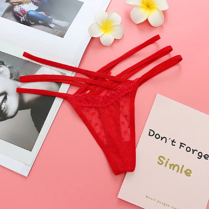 Hot Panties For Woman Underwear Sexy Lace G-string Thongs Female Panty Hollow Transparent Briefs Lingerie Sexy Underwear Women