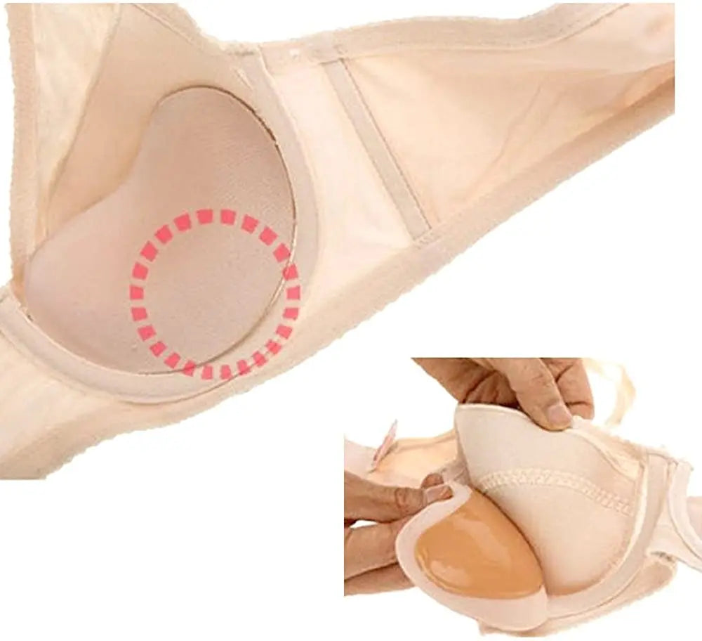 1 Pair Silicone Chest Stickers Bikini Push Up Sponge Bra Pad Breathable Insert Silicone Pads for Swimsuit Padding Accessories