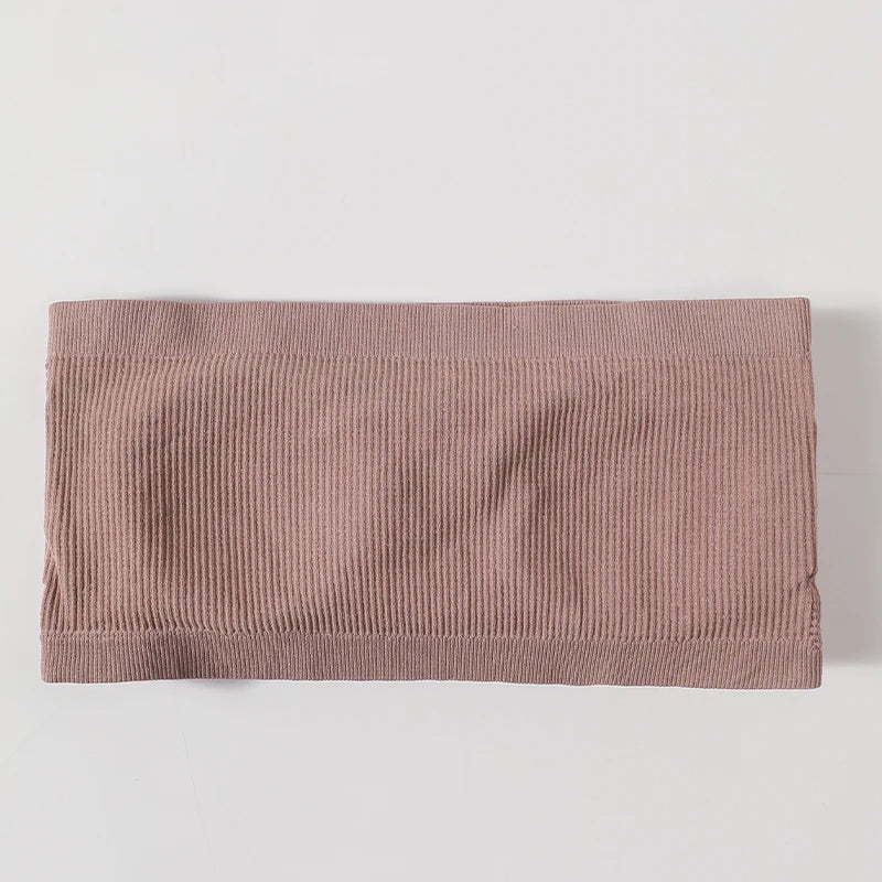 Women's Tube Tops Strapless Bra Removable Padded Wireless Seamless Top Invisible Bandeau Bra Sexy Lingerie Female Top Tanks