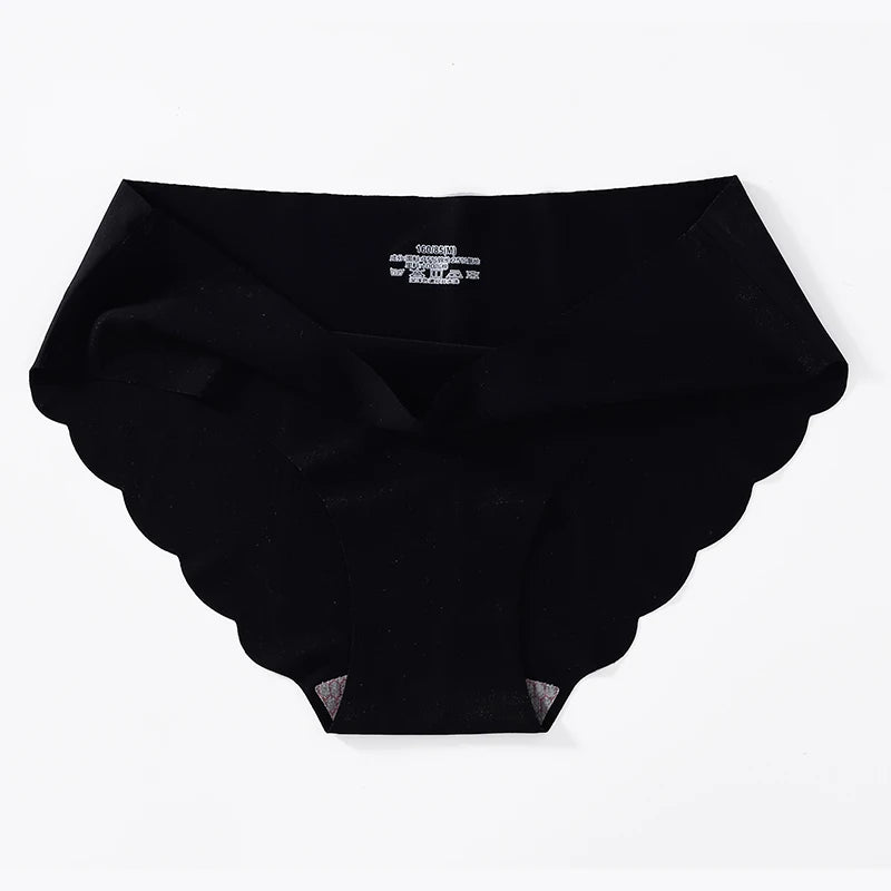 3PCS/Set Seamless Silk Women's Panties Briefs Women Underwear Female Underpants Comfortable Silk Panty Sexy Woman Lingerie M-XL
