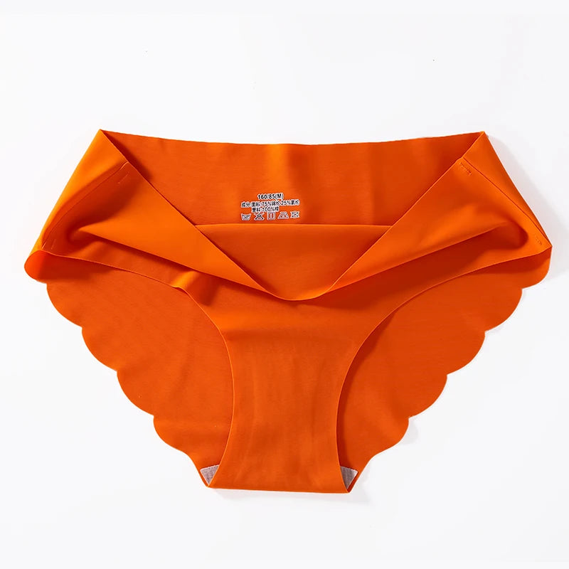 3PCS/Set Seamless Silk Women's Panties Briefs Women Underwear Female Underpants Comfortable Silk Panty Sexy Woman Lingerie M-XL