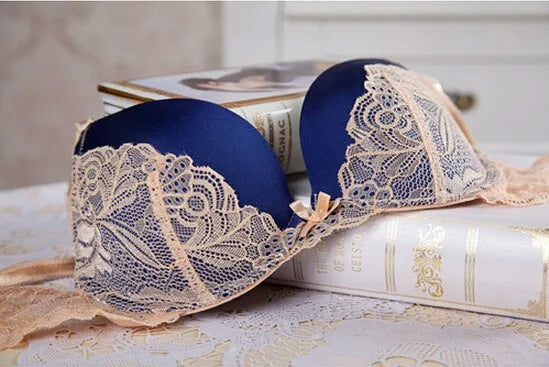 Underclothes Brand Underwear Women Bras B C cup Lingerie set With Brief Sexy Lingerie Lace Embroidery Bra Sets Bowknot Bras
