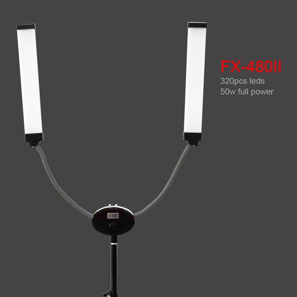 360° LED Light Double-Arm Fill Light  50W/80W 3000-6000K Photography Studio Kit Adjustable Light Suit for YouTube Makeup Video