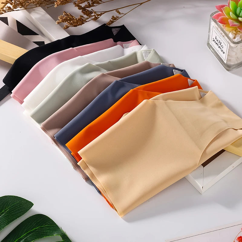 3PCS/Set Seamless Silk Women's Panties Briefs Women Underwear Female Underpants Comfortable Silk Panty Sexy Woman Lingerie M-XL