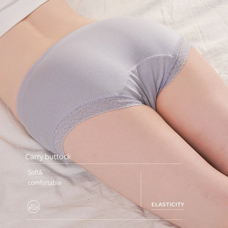 5Pcs Women's Cotton Panties Breathable Lingerie Cute Young Girls Briefs Sexy Underpants Mid Waist Solid Panty Female Underwear
