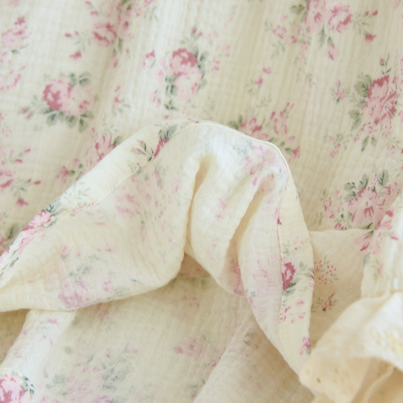 NEW Cute Korean Pajama For Women Loose Sweet Lace Princess Style Soft Cotton Pajamas Skin-friendly Casual Homewear Nightgown