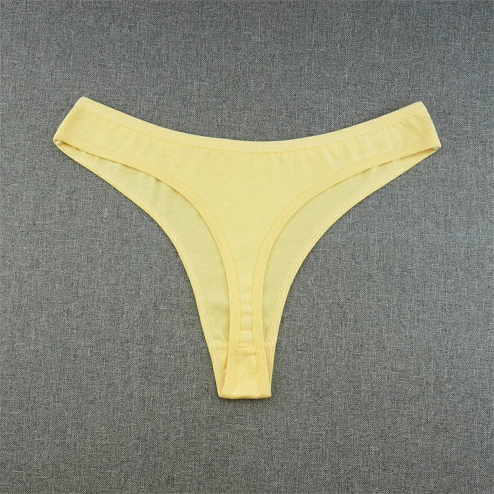 M-XXL Women Thong Panties Sexy Soft Cotton G-String Breathable G-string Underwear Plus Size Color Intimates Lingerie