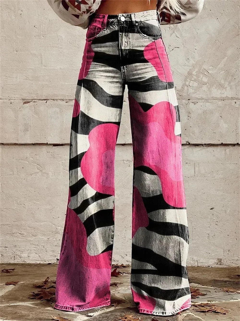 2025 Retro Fashion High Waisted Pants High Street Loose Wide Leg Denim Pants Women Harajuku Y2k Loose Jeans Women's Streetwear