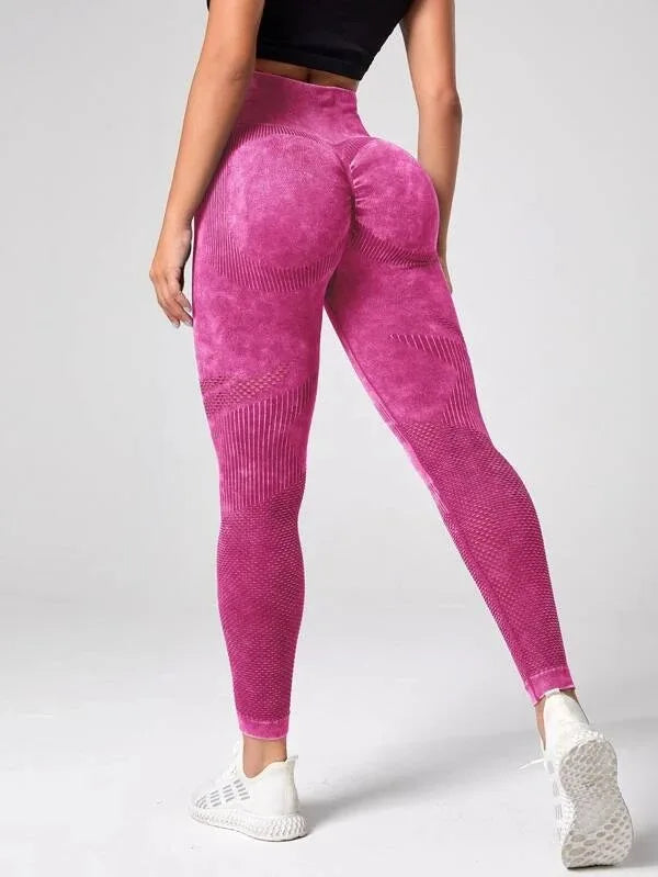 Ladies' Summer Quick Dry Yoga Leggings Gym Running High Waist Butt Liftting Fashion Slim Tights Elastic Seamless Leggings