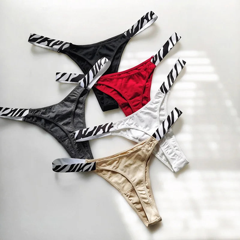 Cotton Sexy Women Panties Leopard Zebra Printed Seamless Girls Briefs Thong G String Fitness Low Waist T-back Size S-XL