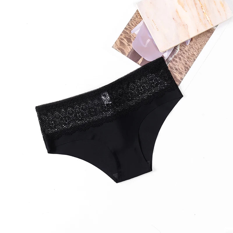 Women's Panties Sexy Lace Seamless Female Underwear for Women Solid Elasticity Sports Lingerie Perpective Briefs Soft Underpants