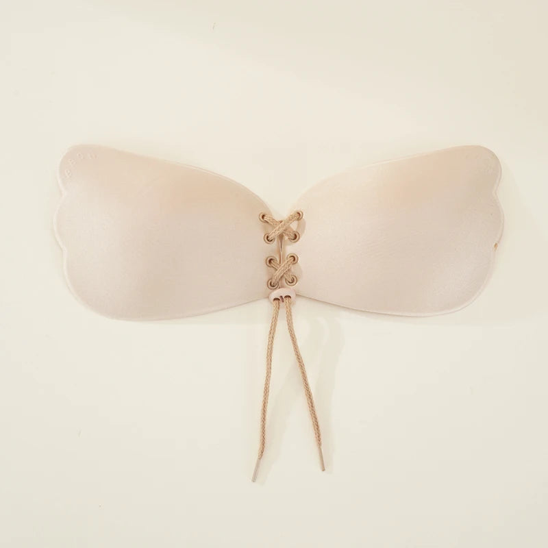 Women's Self Adhesive Strapless Bandage Blackless Solid Bras For Women Sticky Silicone Push Up Invisible Lady Lingeries Sexy Bra