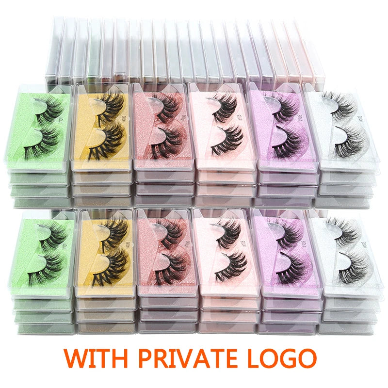 Wholesale Mink Eyelashes 4/10/30/100pcs 3d Mink Lashes Natural fake Eyelashes messy false Eye lashes Makeup False Lashes In Bulk