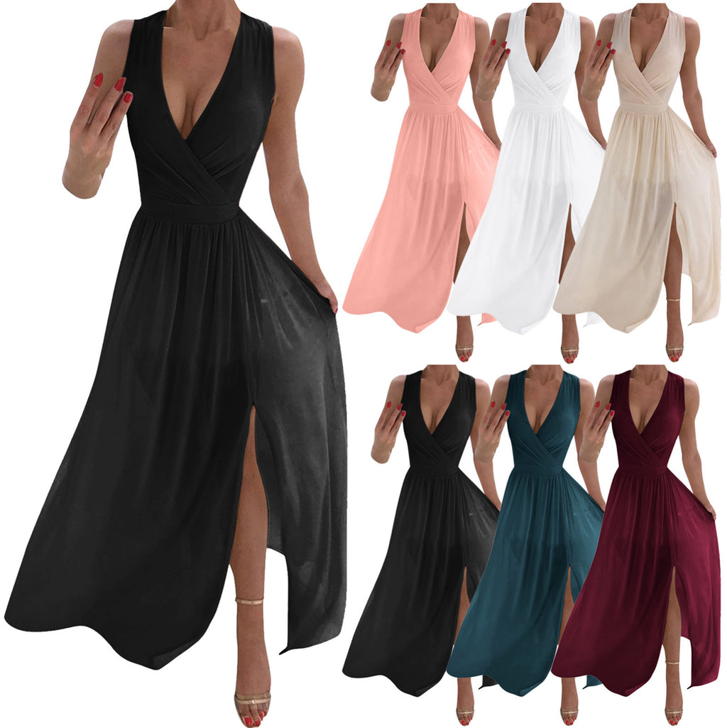 Sexy Women Dresses Outfits 2023 Plus Size Beach V-neck Dresses Summer Party A-line Midi Formal Dresses Women's Clothing 원피스
