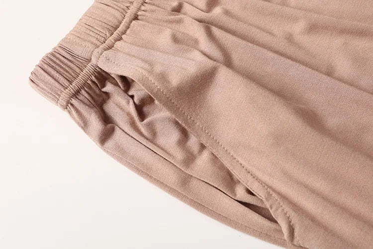 Novelty Loose Pajama Set 2pcs Bamboo Fiber Pyjama Set Women High Elasticity Sleepwear Nightwear Casual Home Clothes Pijama