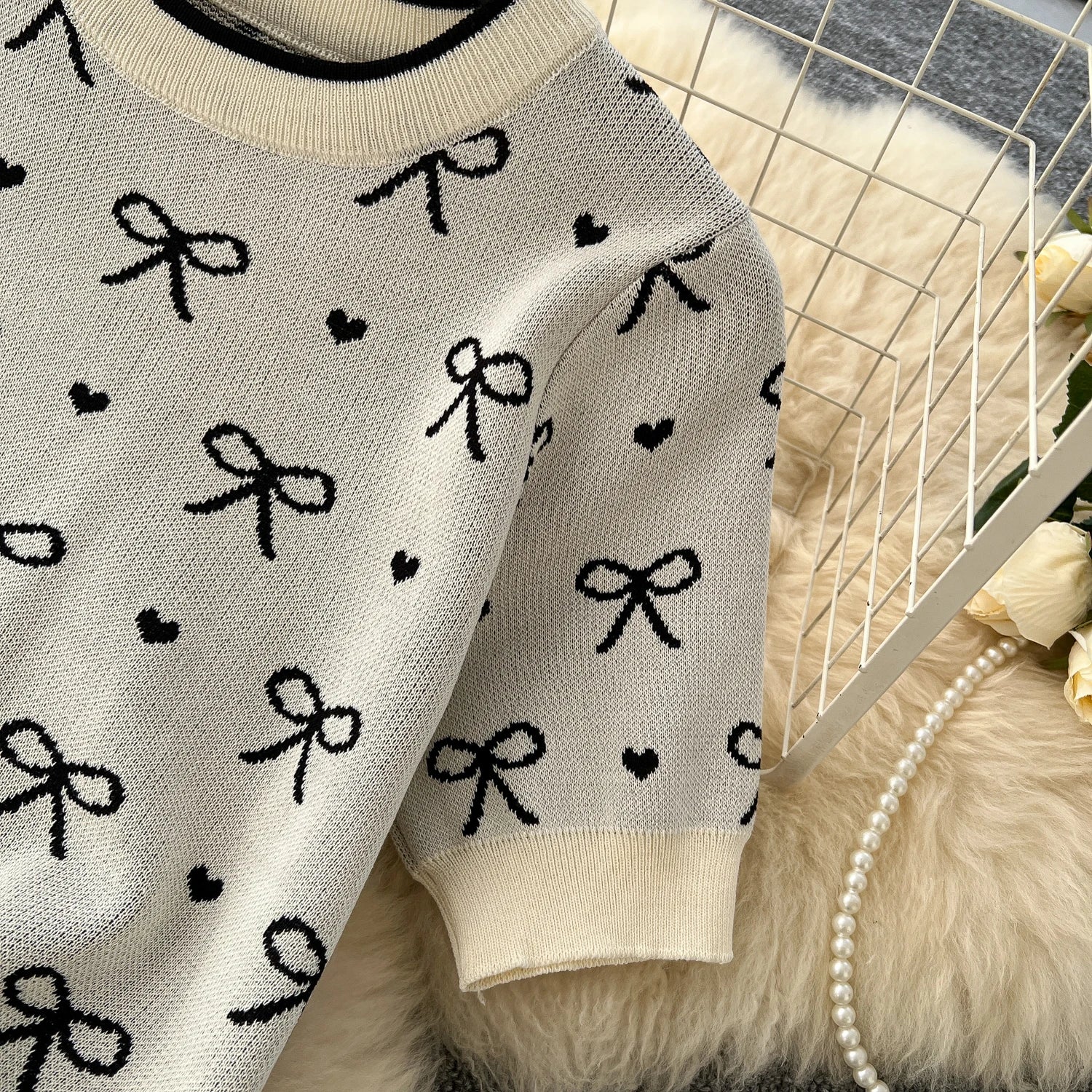 SINGREINY Newest Summer Knitting Suits O Neck Basic Tops+High Waist Sheath Long Skirt Bow Print Chic Casual Women 2pcs Sets