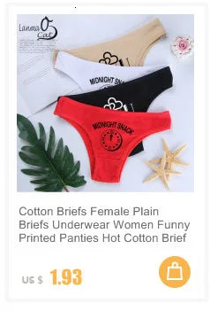 G string Underwear Women Hot Sexy Lingerie Panties Cotton Thongs T back Lingerie Ladies Funny Print T-Back Underwear