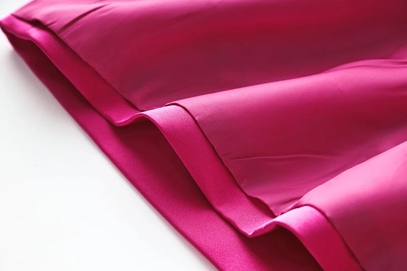 Smooth Satin Fabric Fusicha 3PCS Blazer Suit Fashion Elegant Street Mini Skirt Women Quality Clothing
