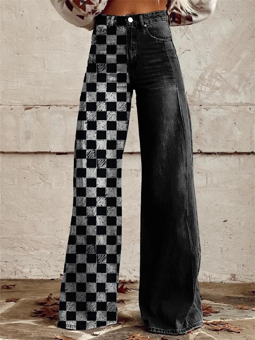 2025 Retro Fashion High Waisted Pants High Street Loose Wide Leg Denim Pants Women Harajuku Y2k Loose Jeans Women's Streetwear