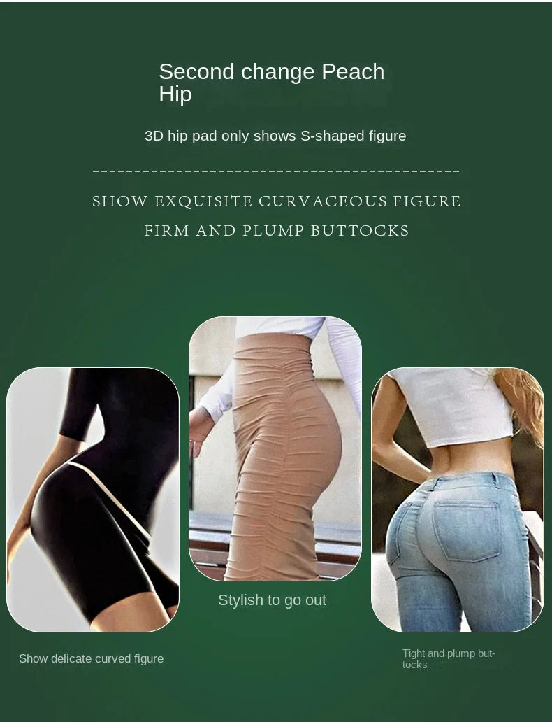 Body Sculpting Buttocks Women's Sponge Cushion Push-Up Panties Peach Hip Lifting Fake Butt Panties Pad Seamless Female Underwear