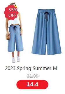 2025 thin curv wide leg Pants Vintage High Waist Jeans Women Full Length Pants Cowboy Pants Plus size Denim trousers 6XL 7XL