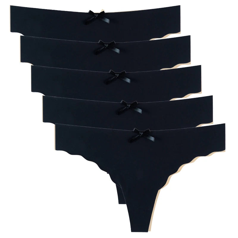 5Pcs/Lot Women's Panties Underwear Viscose Seamless Briefs Low Waist Female Lingerie Summer Ultra-thin G-String Thongs
