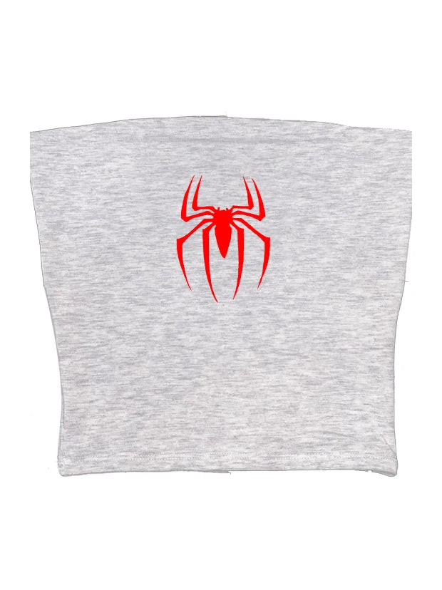 Y2k Tank Tops Sexy Women Summer Camis Punk Y2K Harajuku Sleeveless Spider Printed Tights Vest Femme Streetwear Graphic EMO Girls