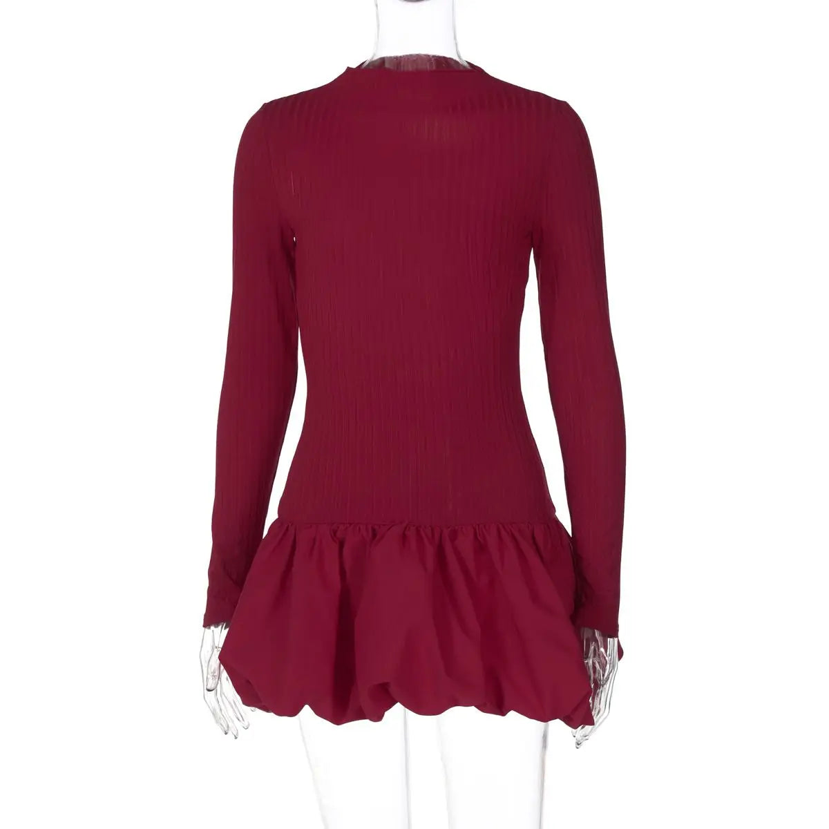 Women's Fashion 2025 Autumn/Winter New Arrival: Trendy Sexy Slim-Fit Backless Versatile Peplum Bodycon Dress